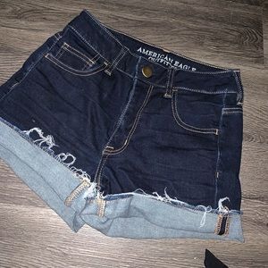 American Eagle Hi-Rise Shortie Jean shorts